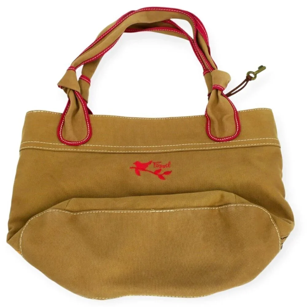 Fossil Multicolor Striped Purse Canvas Large Shoulder Bag - Picture 2 of 4